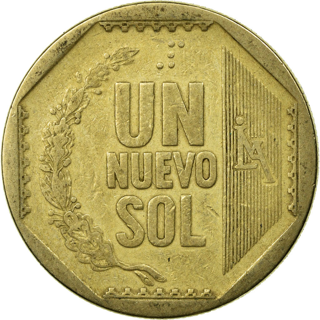 Moneda, Perú, Nuevo Sol, 1999, Lima, MBC, Cobre - níquel - cinc, KM:308.3