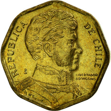 Moneda, Chile, 5 Pesos, 2007, Santiago, MBC, Aluminio - bronce, KM:232