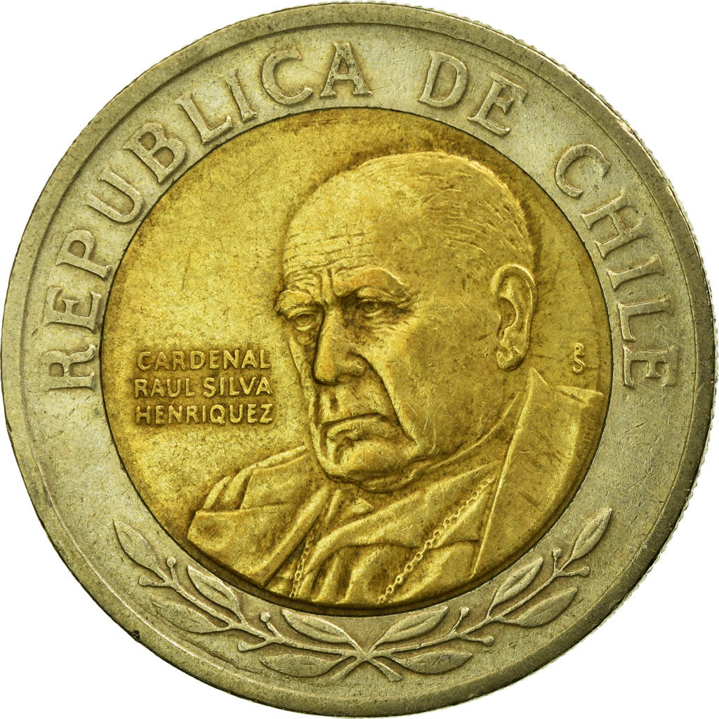 Moneda, Chile, 500 Pesos, 2002, Santiago, MBC, Bimetálico, KM:235