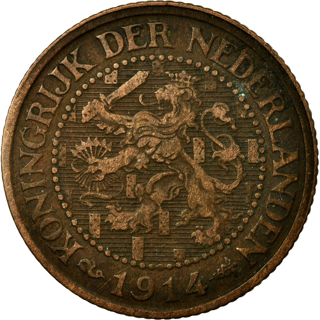 Coin, Netherlands, Wilhelmina I, 2-1/2 Cent, 1914, EF(40-45), Bronze, KM:150