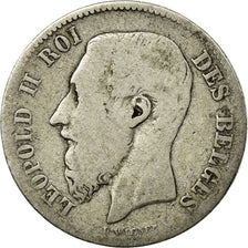 Coin, Belgium, Leopold II, 50 Centimes, 1866, VF(20-25), Silver, KM:26