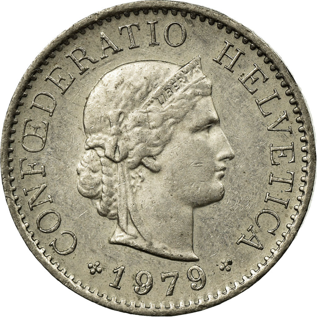 Münze, Schweiz, 5 Rappen, 1979, Bern, SS, Copper-nickel, KM:26