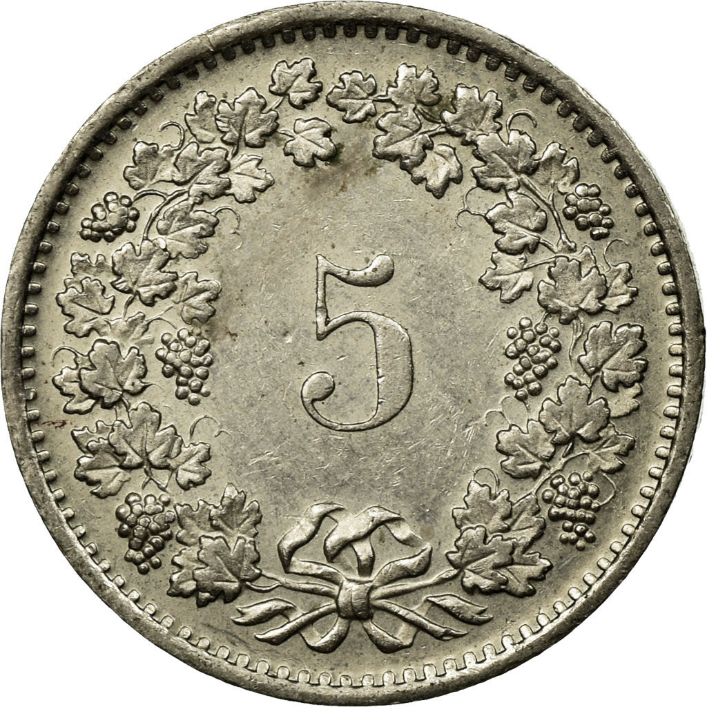 Münze, Schweiz, 5 Rappen, 1979, Bern, SS, Copper-nickel, KM:26