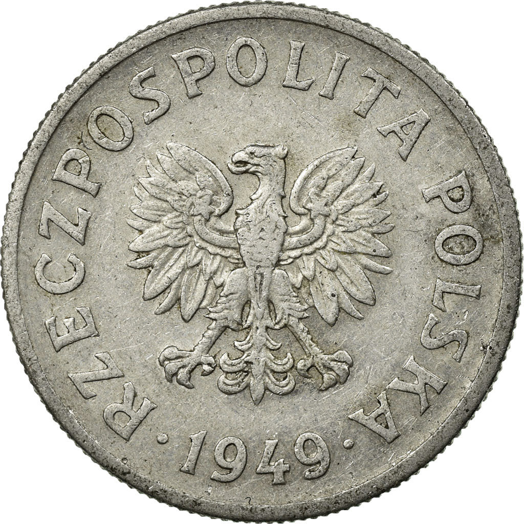 Coin, Poland, 50 Groszy, 1949, Warsaw, EF(40-45), Aluminum, KM:44a