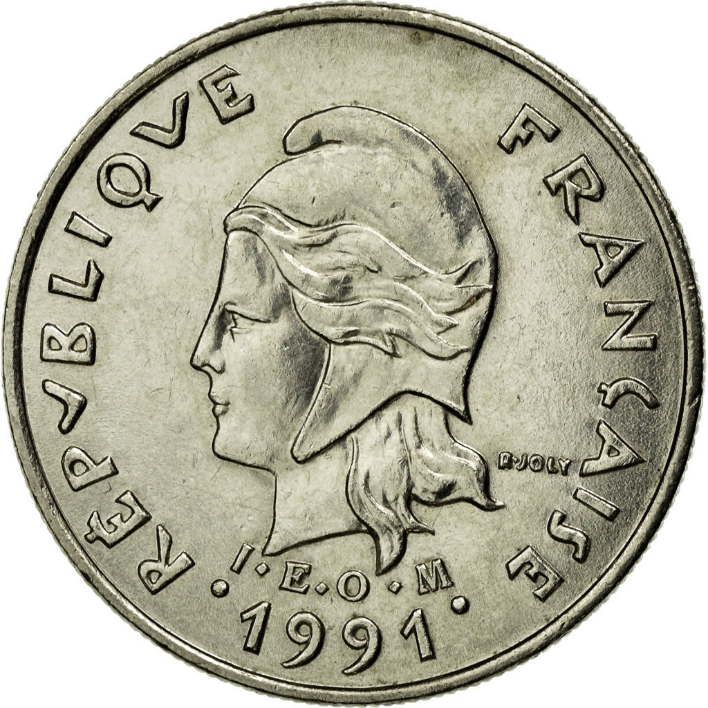 Coin, French Polynesia, 10 Francs, 1991, Paris, EF(40-45), Nickel, KM:8