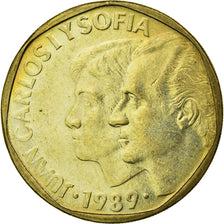 Coin, Spain, Juan Carlos I, 500 Pesetas, 1989, EF(40-45), Aluminum-Bronze