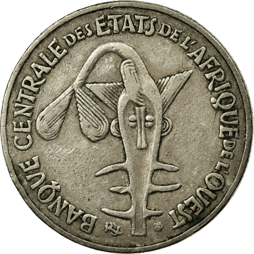 Coin, West African States, 50 Francs, 1975, EF(40-45), Copper-nickel, KM:6
