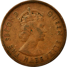 Coin, Mauritius, Elizabeth II, 5 Cents, 1966, EF(40-45), Bronze, KM:34