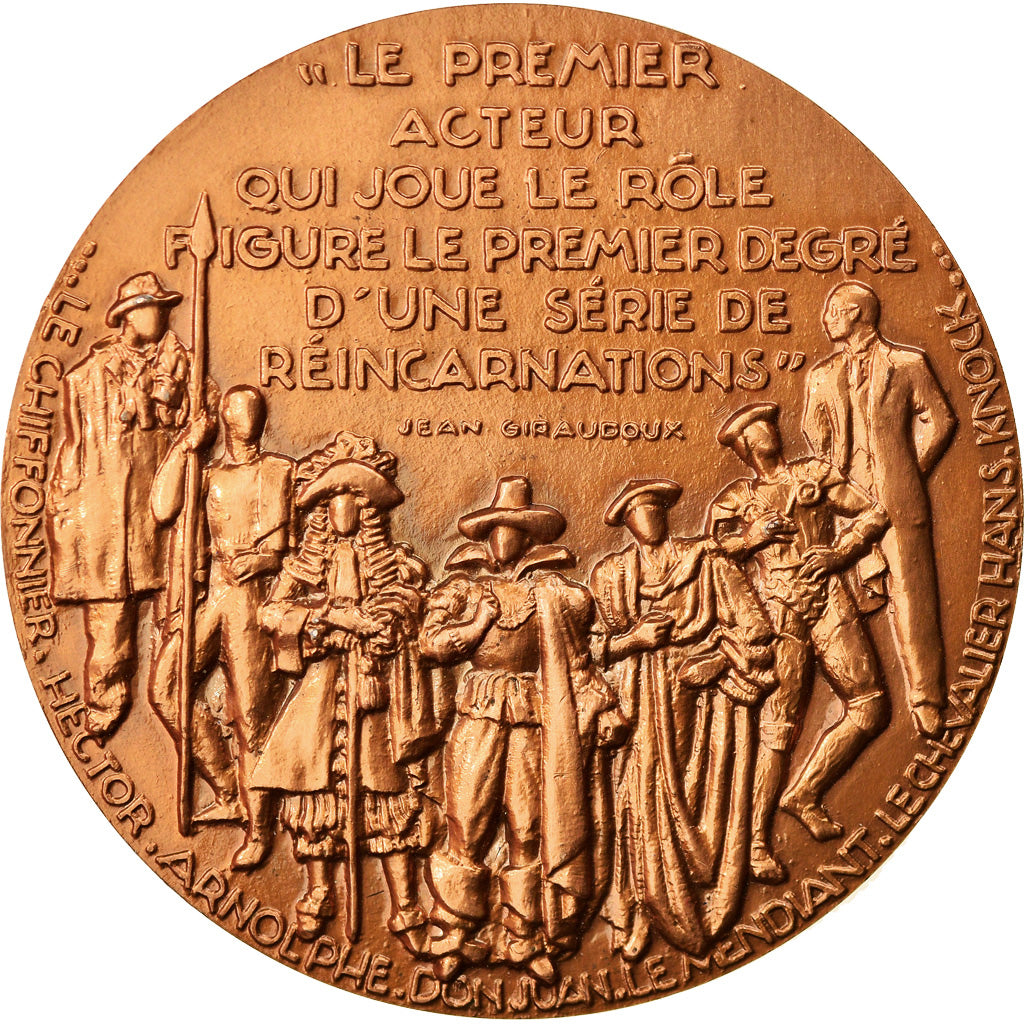 Francia, medaglia, Théâtre, Louis Jouvet, Acteurs, Arts & Culture, Delamarre