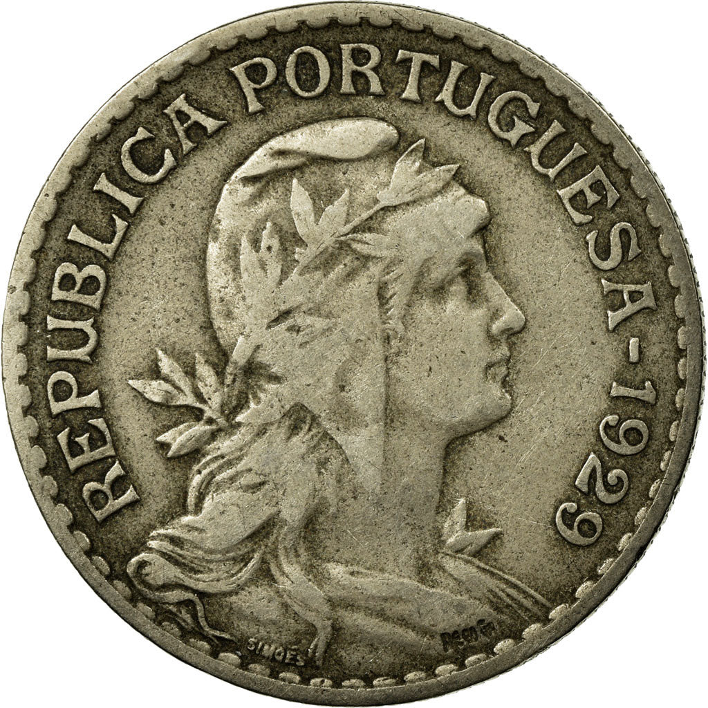 Monnaie, Portugal, Escudo, 1929, TB+, Copper-nickel, KM:578