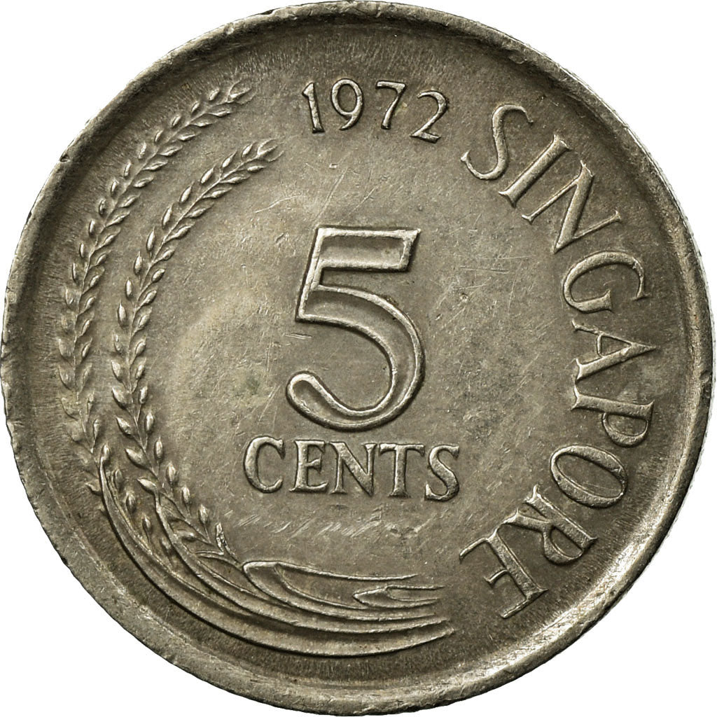 Monnaie, Singapour, 5 Cents, 1972, Singapore Mint, TTB, Copper-nickel, KM:2