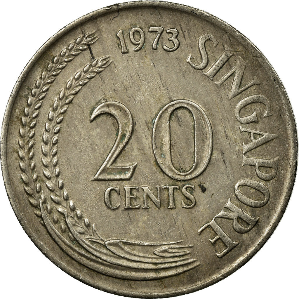 Monnaie, Singapour, 20 Cents, 1973, Singapore Mint, TTB, Copper-nickel, KM:4
