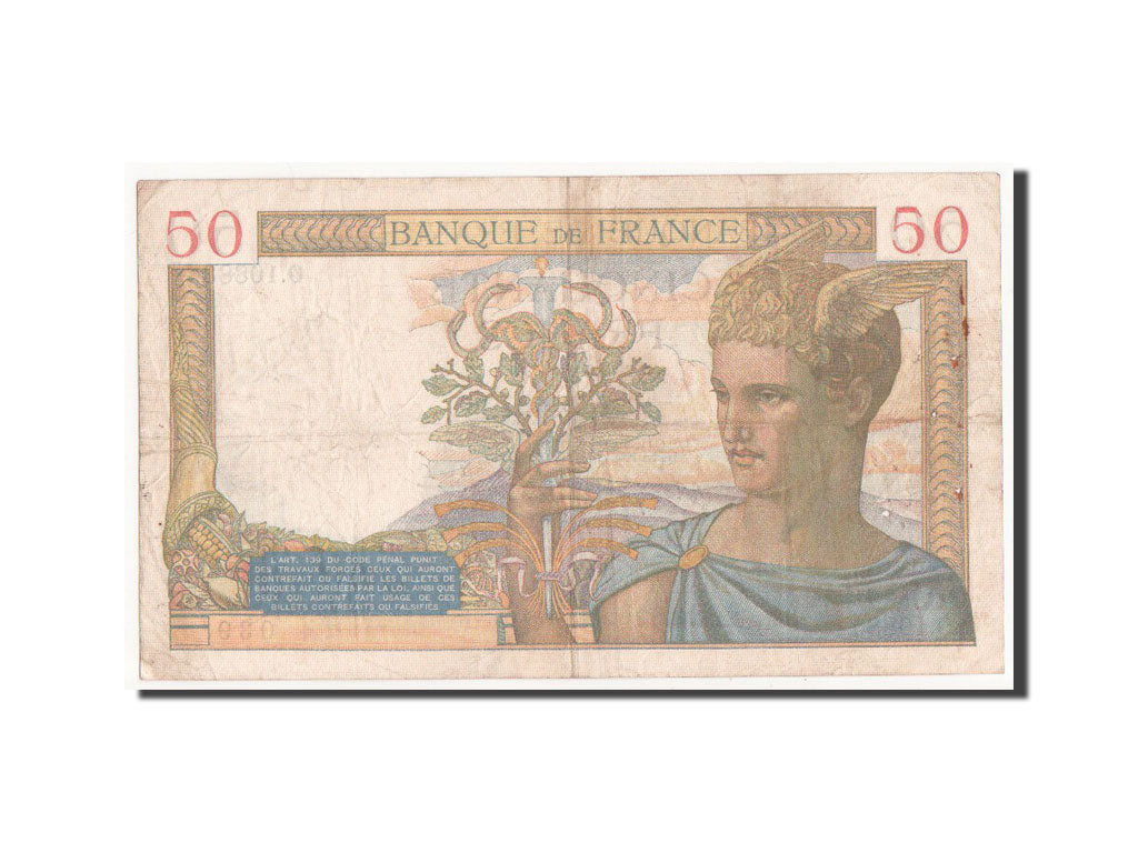 France, 50 Francs Cérès 14.9.1939, Pick 85b