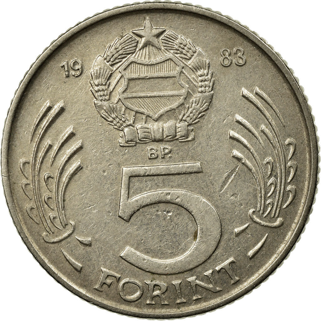 Coin, Hungary, 5 Forint, 1983, EF(40-45), Copper-nickel, KM:635