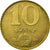 Moneda, Hungría, 10 Forint, 1984, MBC, Aluminio - bronce, KM:636