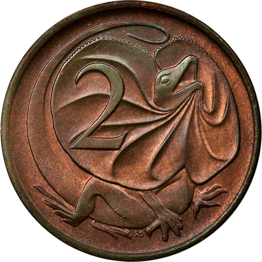 Coin, Australia, Elizabeth II, 2 Cents, 1977, EF(40-45), Bronze, KM:63