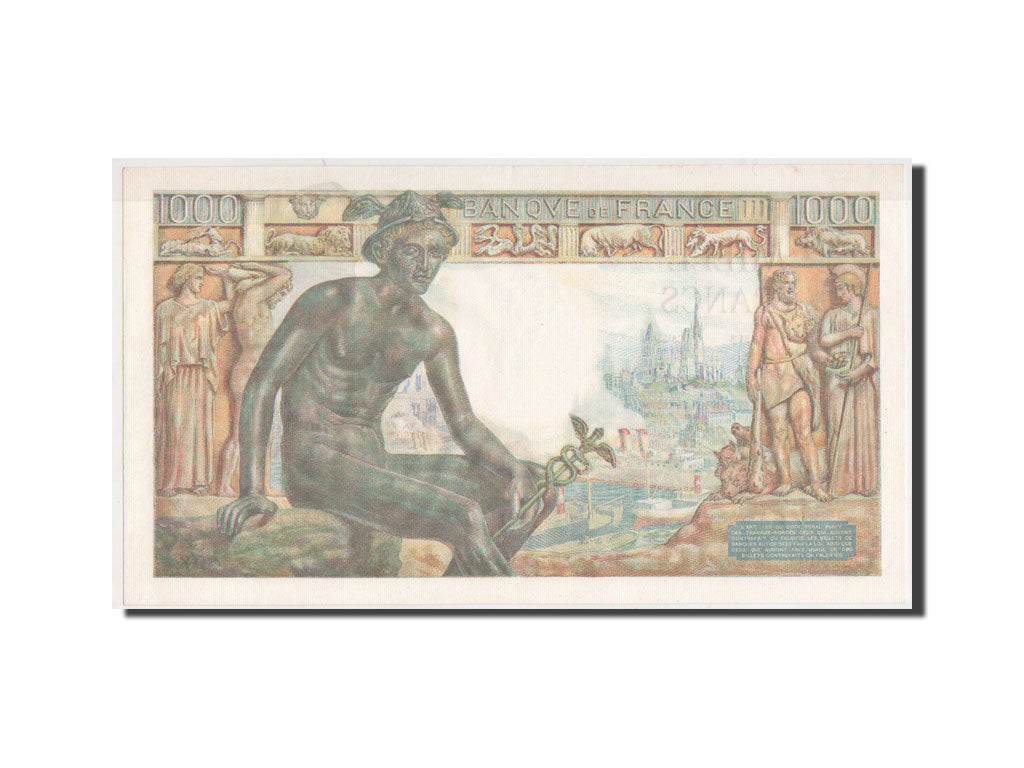 France, 1000 Francs, 1 000 F 1942-1943 ''Déesse Déméter'', 1942, KM #102, UNC...