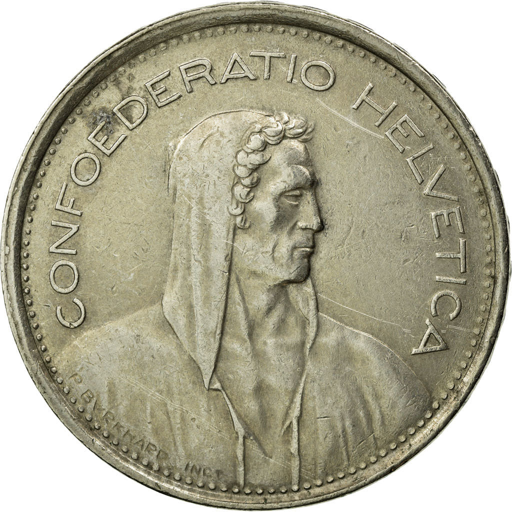 Coin, Switzerland, 5 Francs, 1968, Bern, EF(40-45), Copper-nickel, KM:40a.1