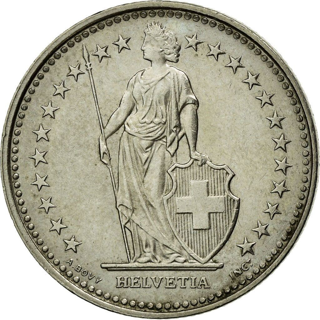 Coin, Switzerland, 1/2 Franc, 1992, Bern, EF(40-45), Copper-nickel, KM:23a.3