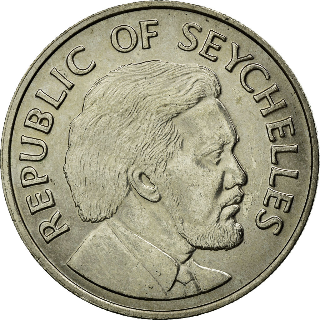 Coin, Seychelles, 50 Cents, 1976, British Royal Mint, EF(40-45), Copper-nickel