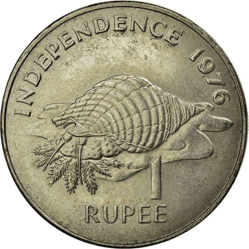 Coin, Seychelles, Rupee, 1976, British Royal Mint, EF(40-45), Copper-nickel