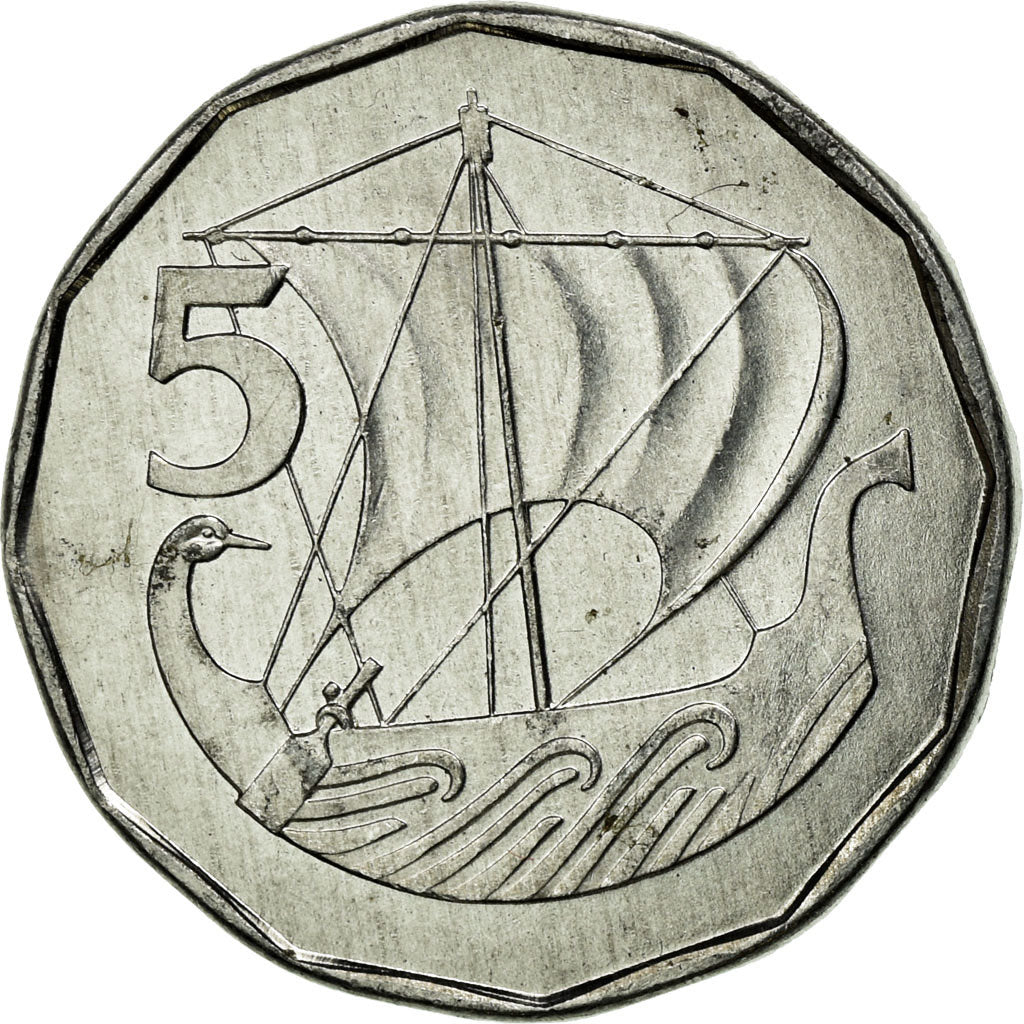 Coin, Cyprus, 5 Mils, 1982, EF(40-45), Aluminum, KM:50.2