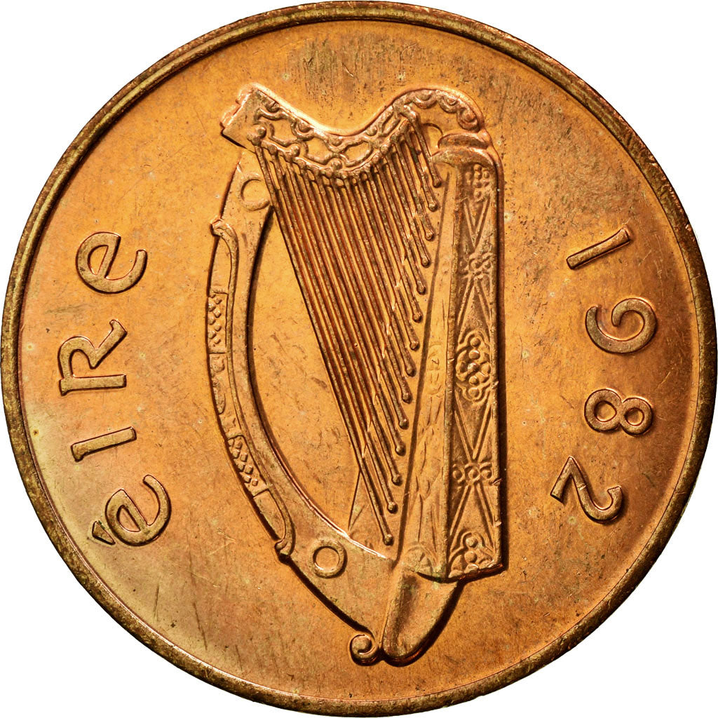 Coin, IRELAND REPUBLIC, 2 Pence, 1982, EF(40-45), Bronze, KM:21