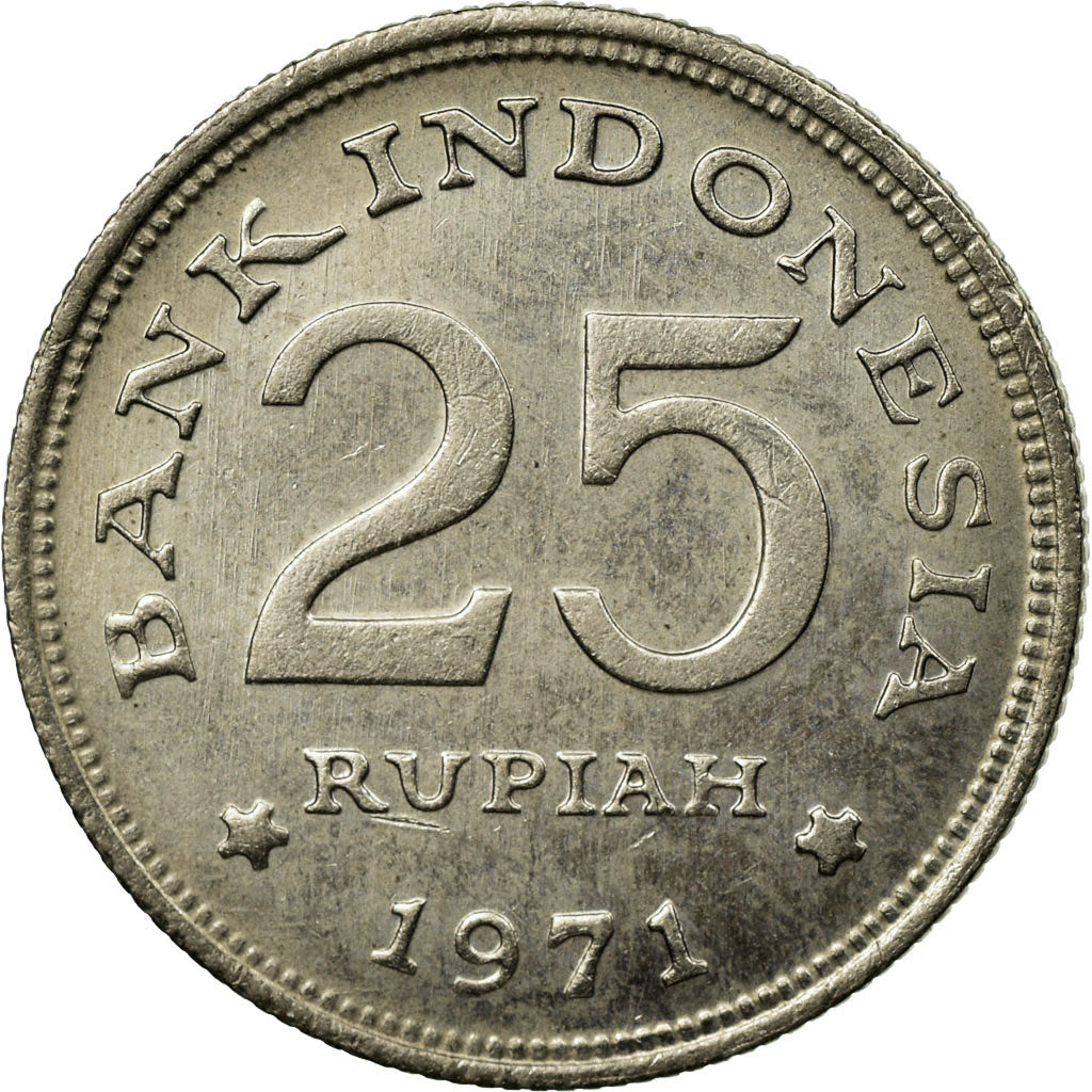 Coin, Indonesia, 25 Rupiah, 1971, EF(40-45), Copper-nickel, KM:34