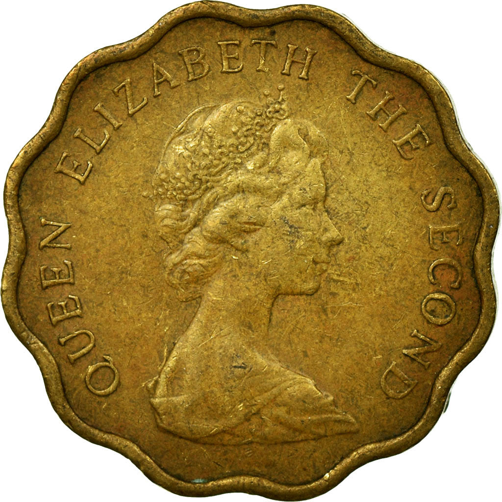 Coin, Hong Kong, Elizabeth II, 20 Cents, 1975, EF(40-45), Nickel-brass, KM:36