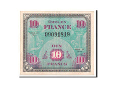 Geldschein, Frankreich, 10 Francs, 1944 Flag/France, 1944, VZ+, Fayette:VF18.1