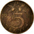 Moneta, Holandia, Wilhelmina I, 5 Cents, 1948, VF(30-35), Bronze, KM:176
