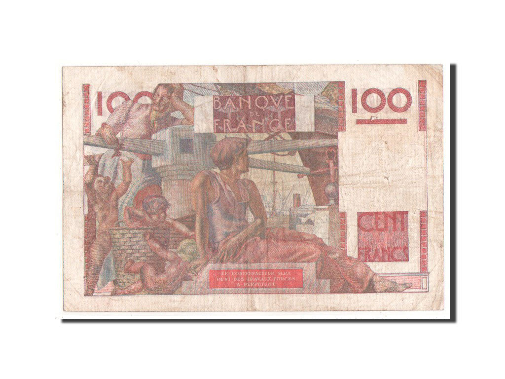 Banknote, France, 100 Francs, 100 F 1945-1954 ''Jeune Paysan'', 1947, VF(30-35)
