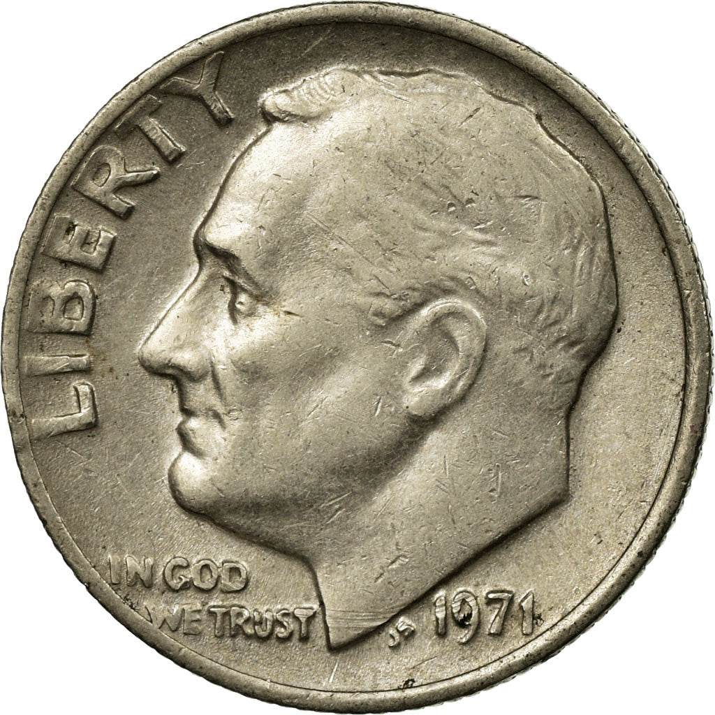 Münze, Vereinigte Staaten, Roosevelt Dime, Dime, 1971, U.S. Mint, Philadelphia