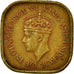 Münze, Ceylon, George VI, 5 Cents, 1945, S+, Nickel-brass, KM:113.2