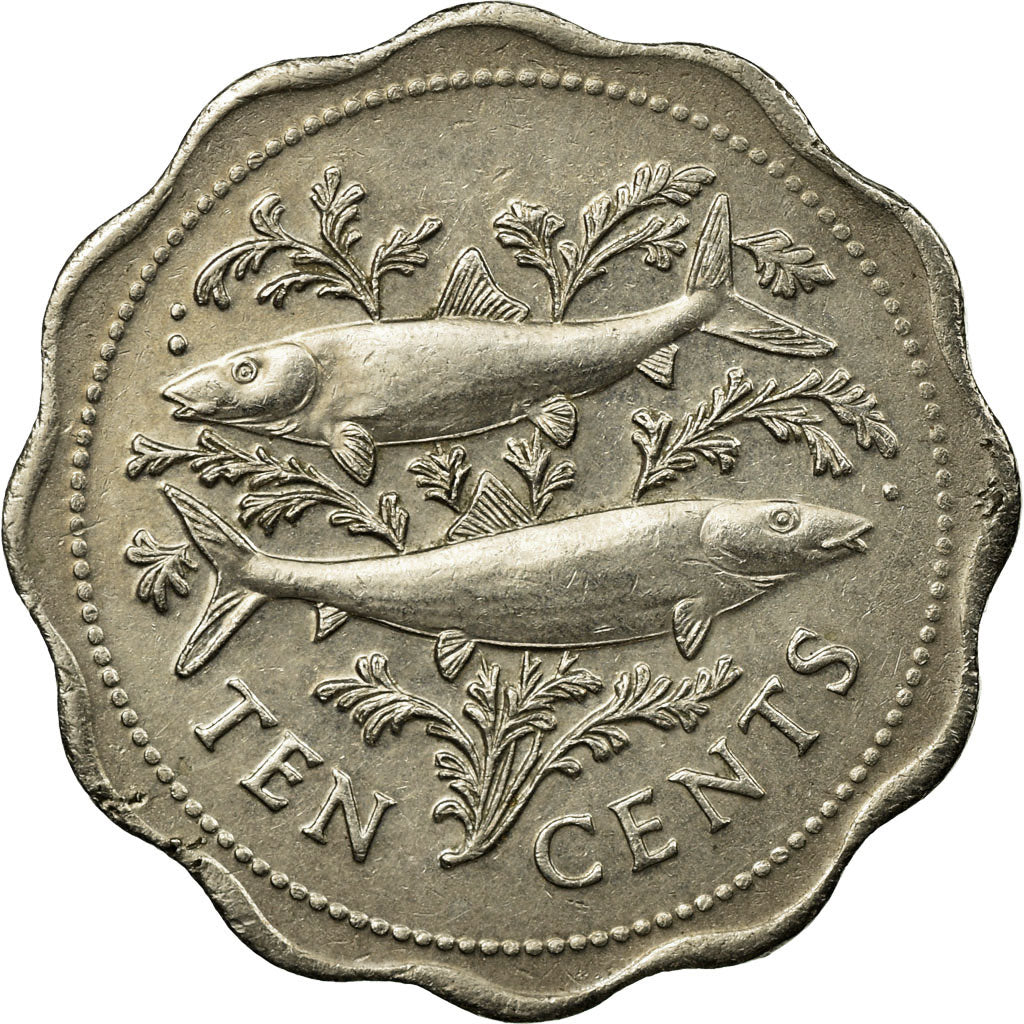 Monnaie, Bahamas, Elizabeth II, 10 Cents, 1975, Franklin Mint, TTB