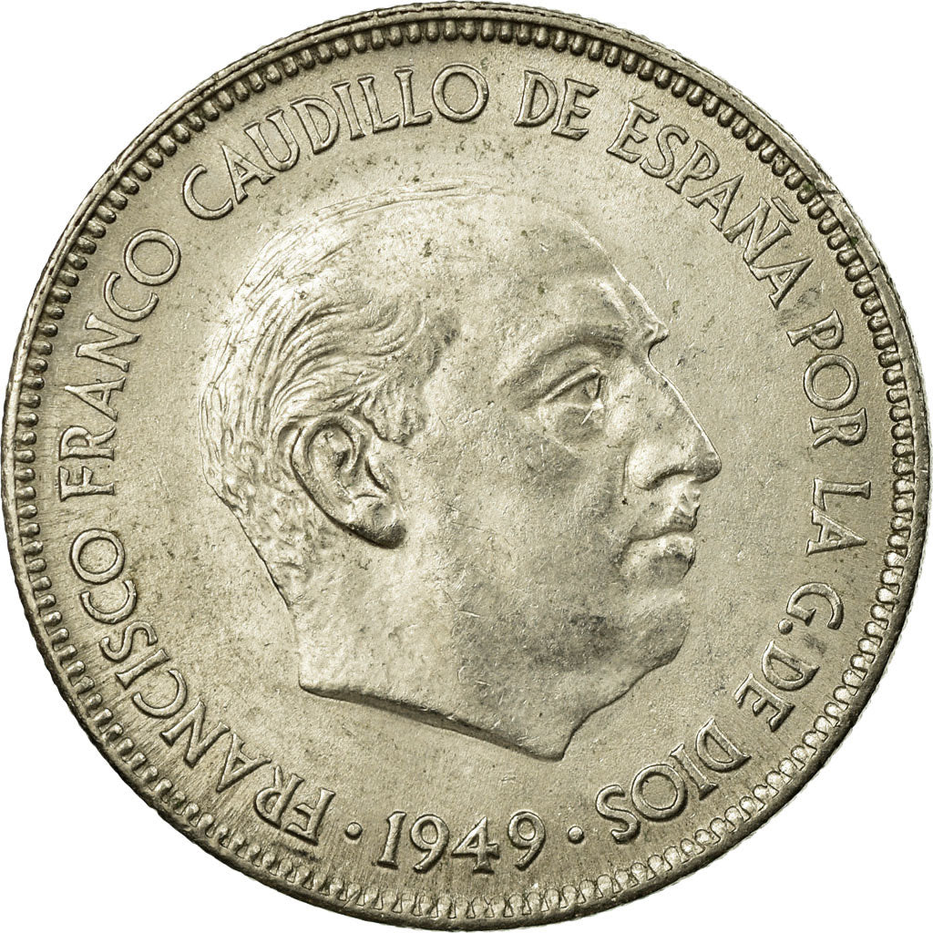 Monnaie, Espagne, Caudillo and regent, 5 Pesetas, 1950, SUP, Nickel, KM:778