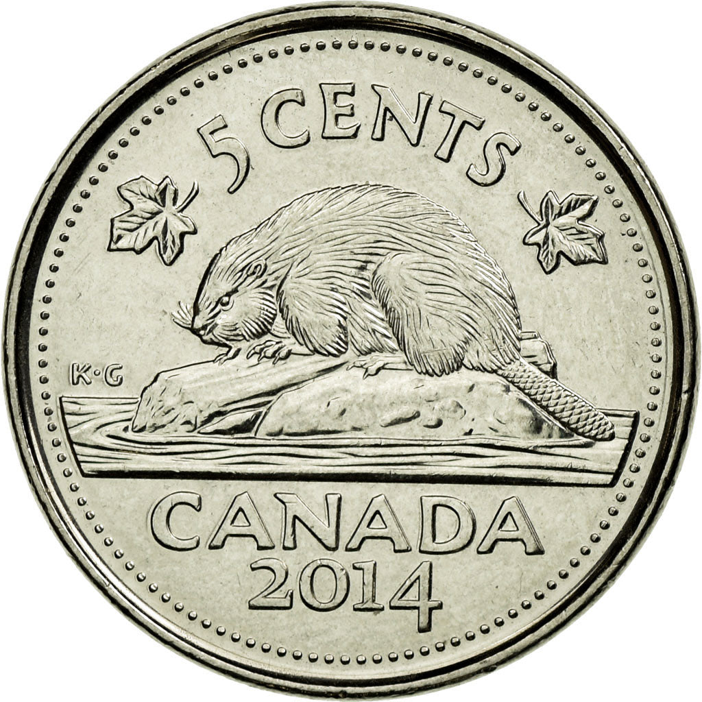 Münze, Kanada, 5 Cents, 2014, Royal Canadian Mint, SS, Nickel plated steel