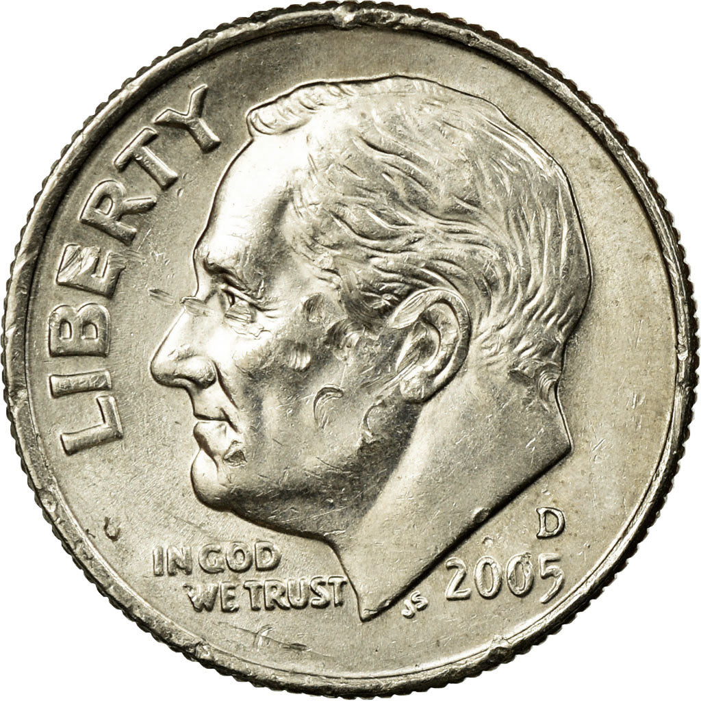 Coin, United States, Roosevelt Dime, Dime, 2005, U.S. Mint, Denver, AU(55-58)
