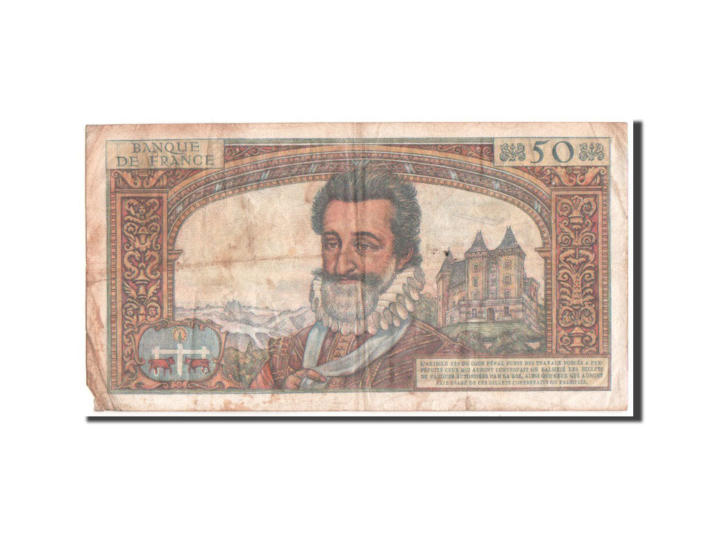 France, 50 Nouveaux Francs, 50 NF 1959-1961 ''Henri IV'', 1959, KM #143a,...