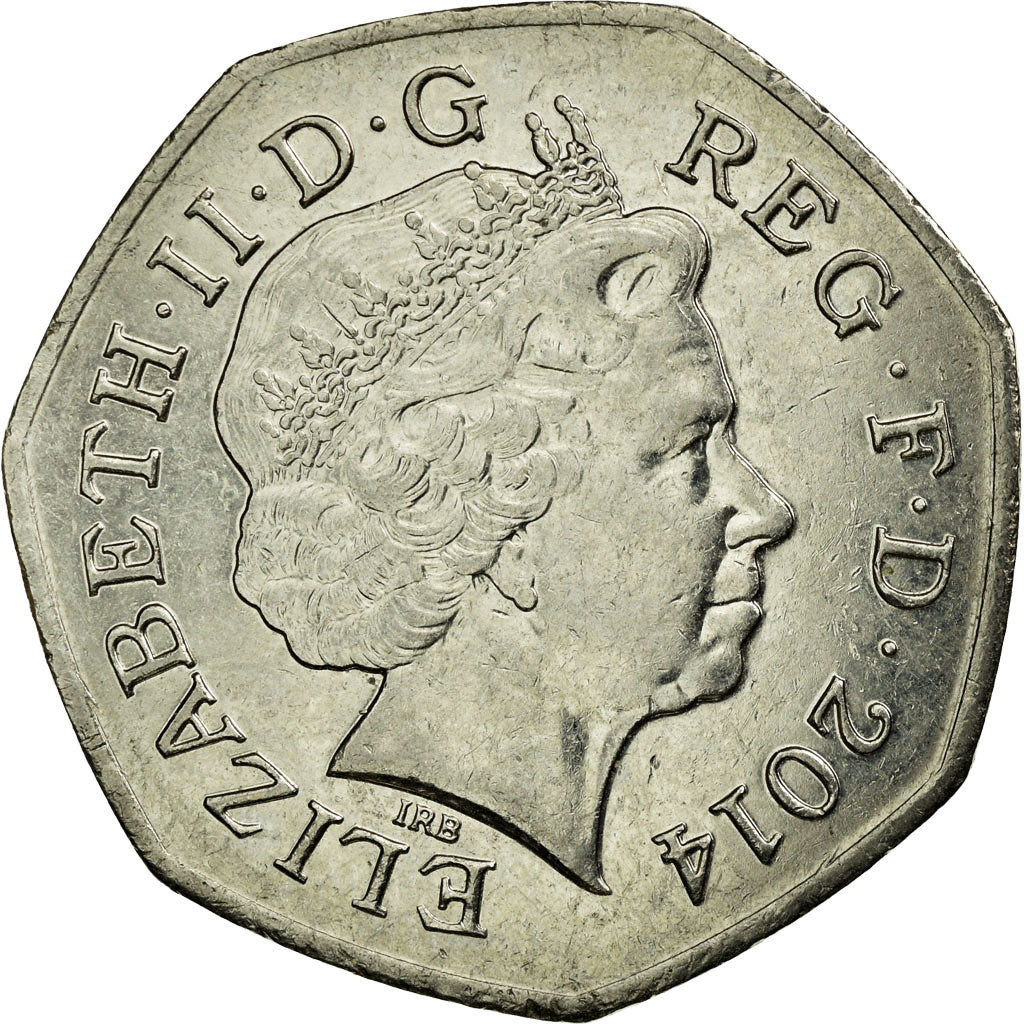 Coin, Great Britain, 50 Pence, 2014, AU(55-58), Copper-nickel