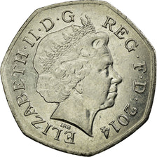 Coin, Great Britain, 50 Pence, 2014, AU(55-58), Copper-nickel