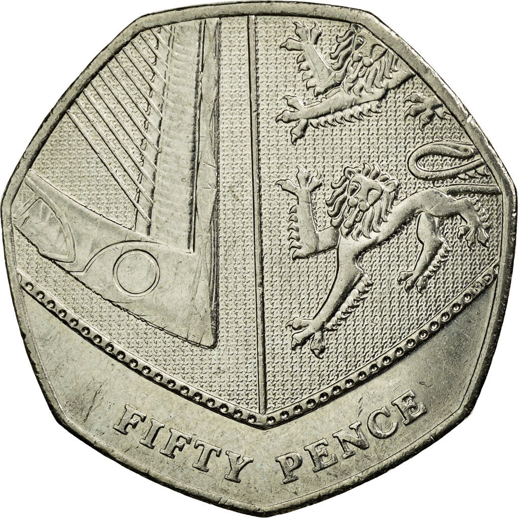 Coin, Great Britain, 50 Pence, 2014, AU(55-58), Copper-nickel