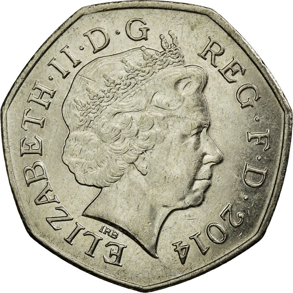 Coin, Great Britain, 50 Pence, 2014, AU(55-58), Copper-nickel