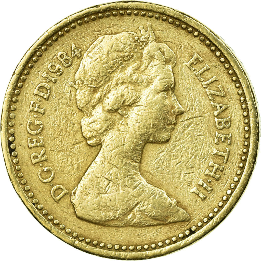 Coin, Great Britain, Elizabeth II, Pound, 1984, EF(40-45), Nickel-brass, KM:934