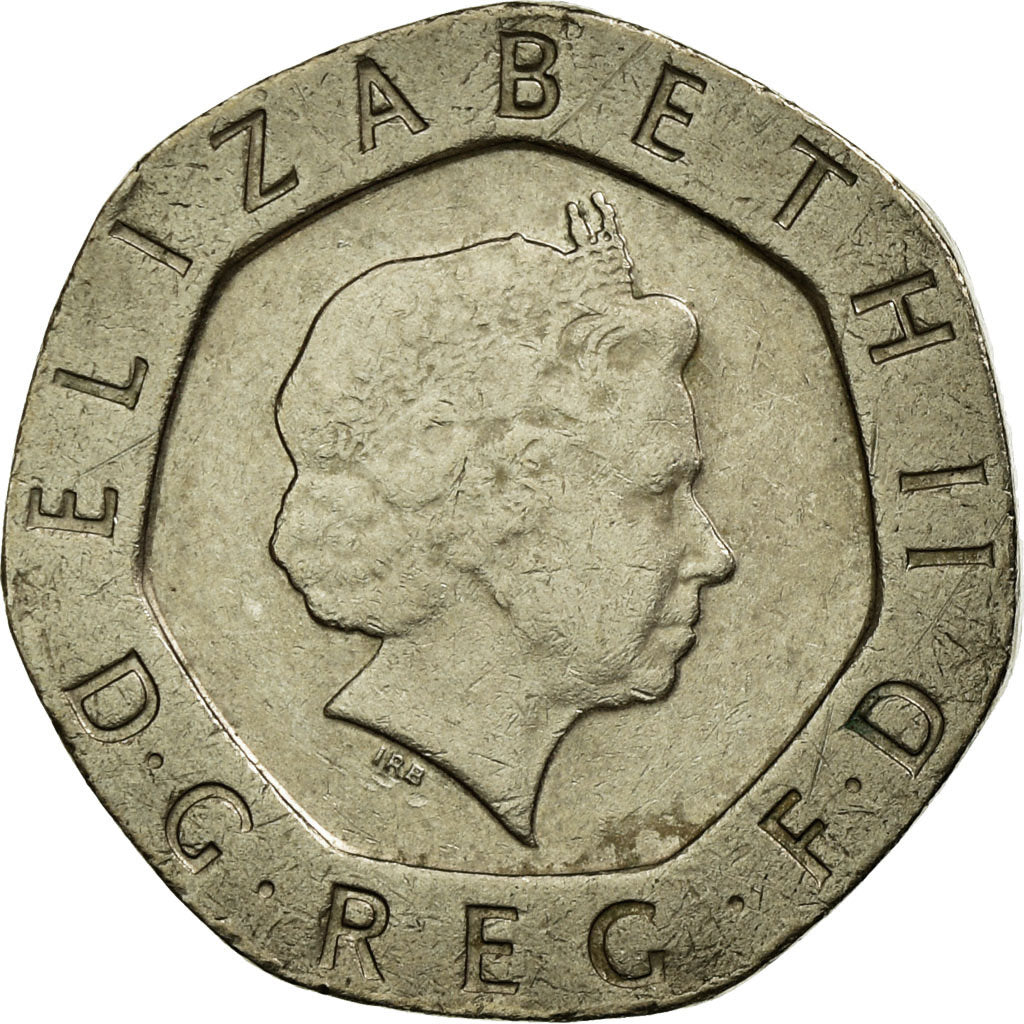 Coin, Great Britain, Elizabeth II, 20 Pence, 2000, EF(40-45), Copper-nickel
