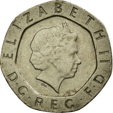 Coin, Great Britain, Elizabeth II, 20 Pence, 2000, EF(40-45), Copper-nickel
