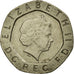 Coin, Great Britain, Elizabeth II, 20 Pence, 2000, EF(40-45), Copper-nickel