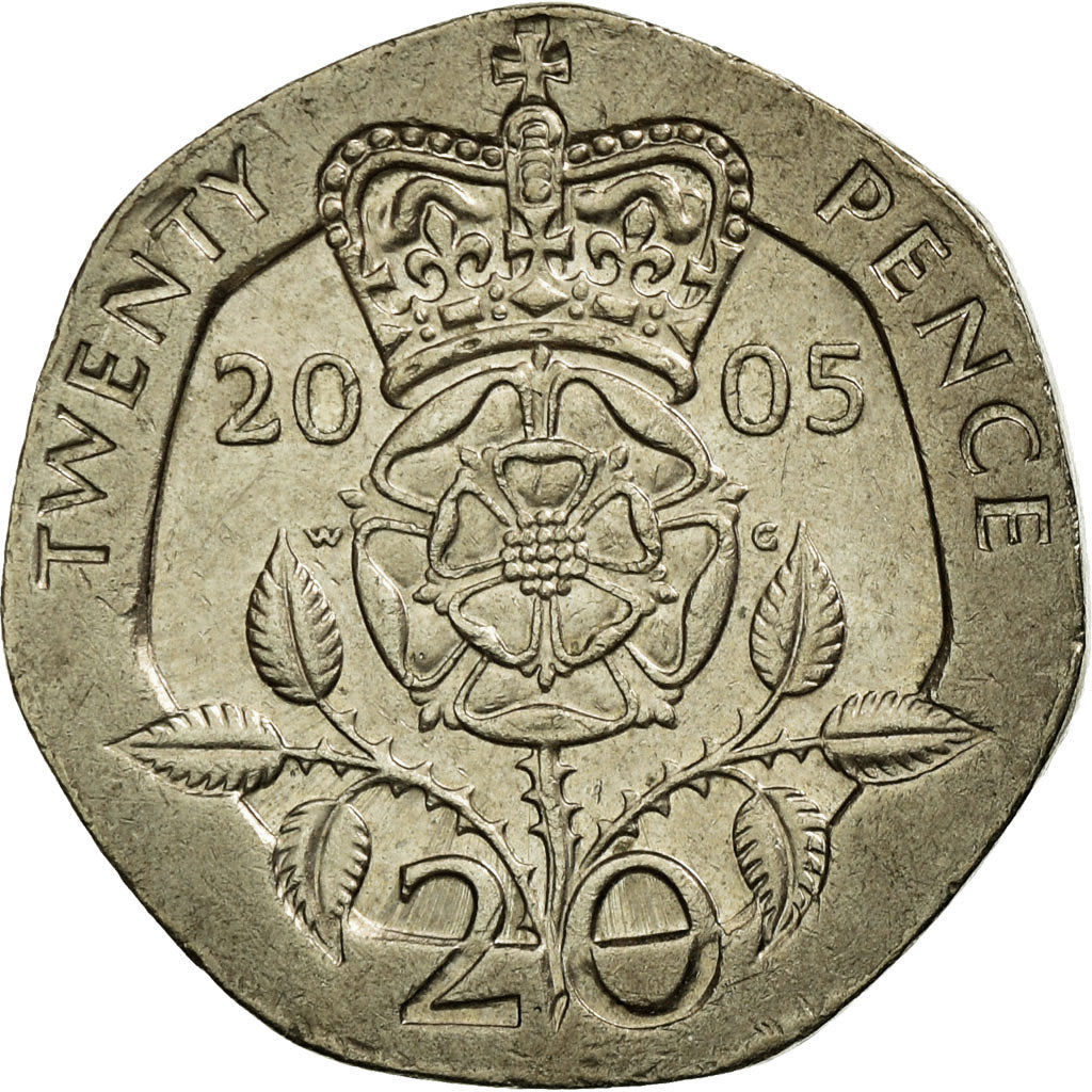 Coin, Great Britain, Elizabeth II, 20 Pence, 2005, EF(40-45), Copper-nickel