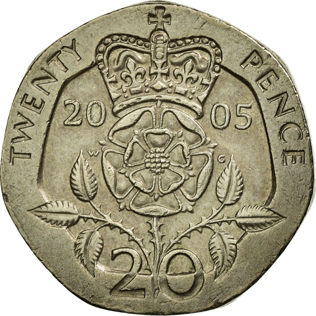 Coin, Great Britain, Elizabeth II, 20 Pence, 2005, EF(40-45), Copper-nickel