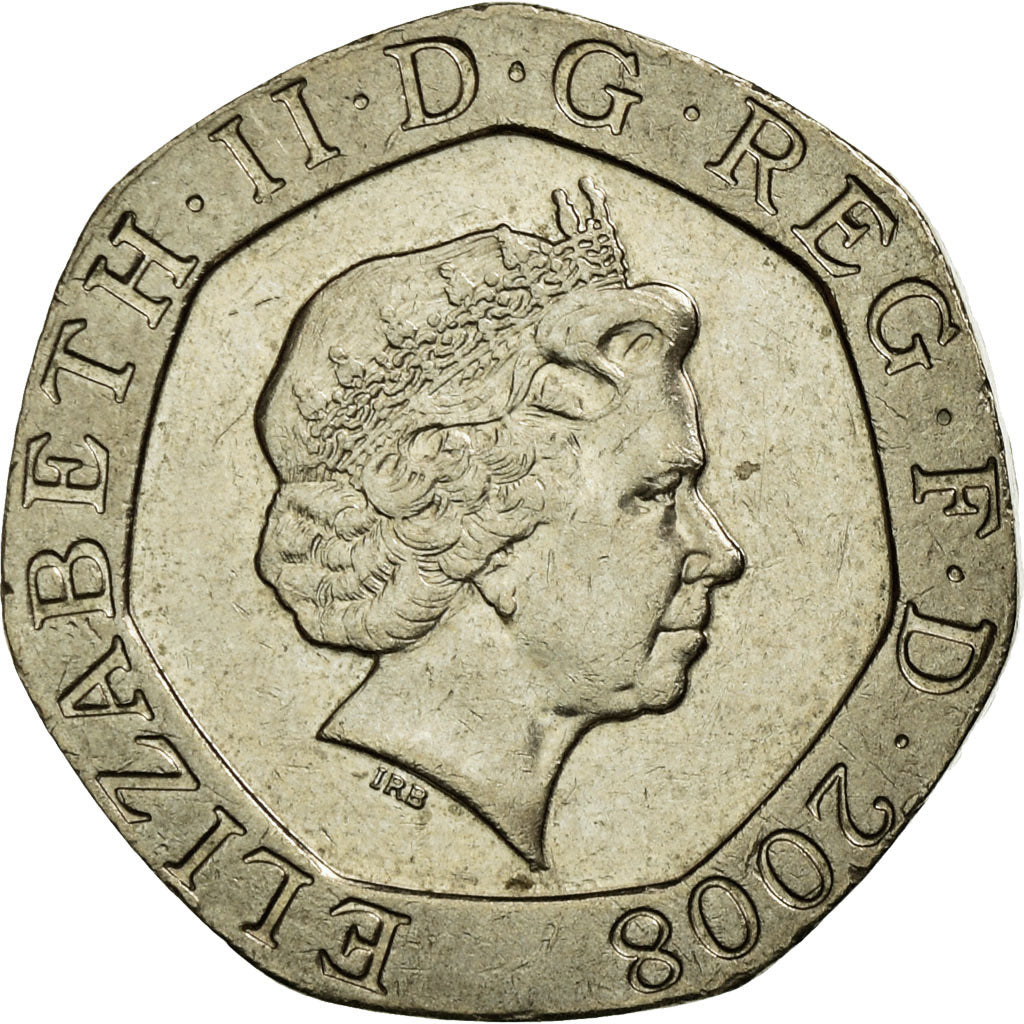 Coin, Great Britain, Elizabeth II, 20 Pence, 2008, EF(40-45), Copper-nickel